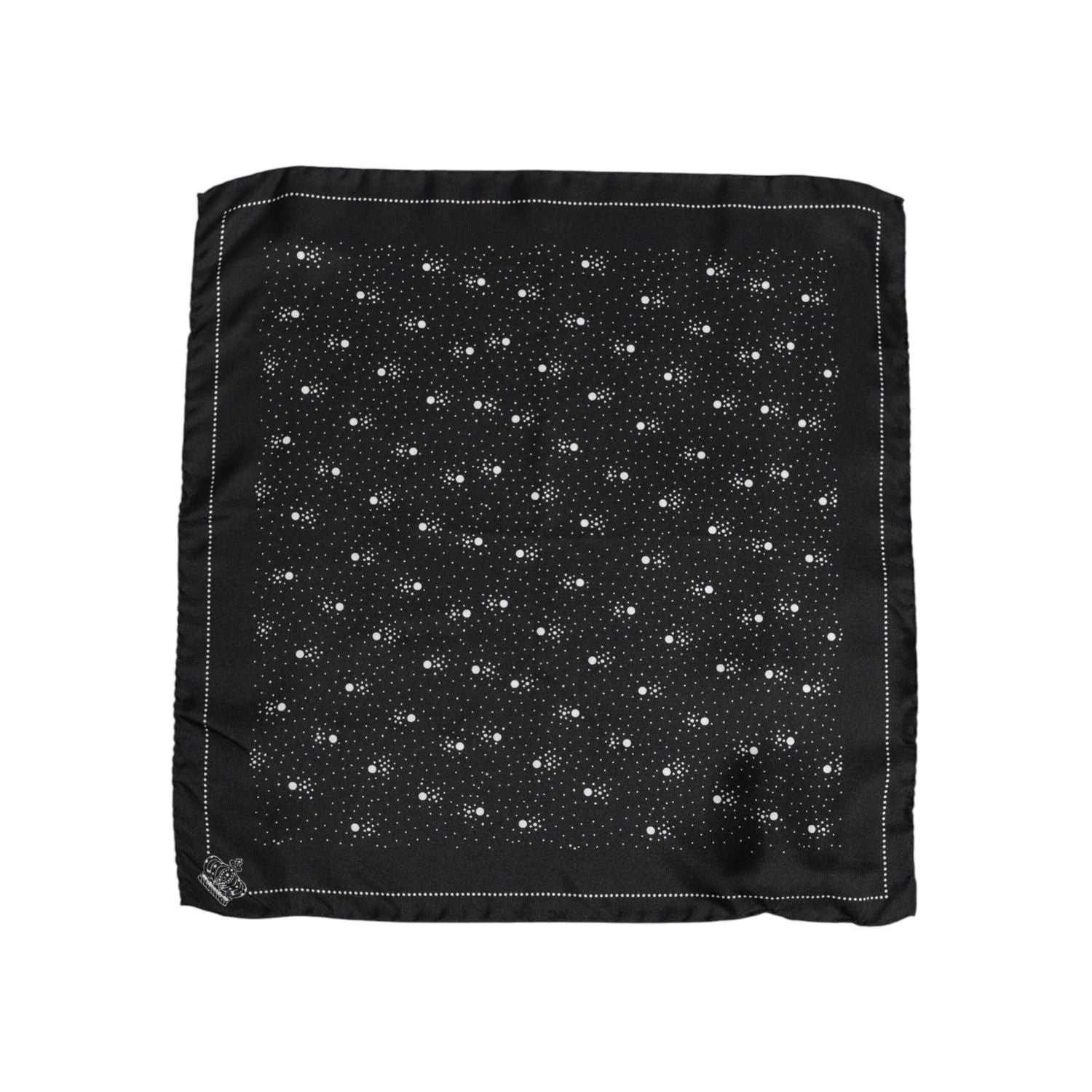 Dolce & Gabbana Black White Printed Square Men Foulard Scarf