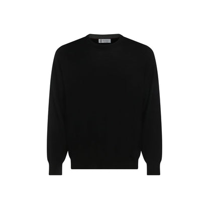Brunello Cucinelli Black Fleece Wool Sweatshirt