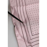 Dolce & Gabbana Beige Dotted Silk Square Men Foulard Scarf MS7325