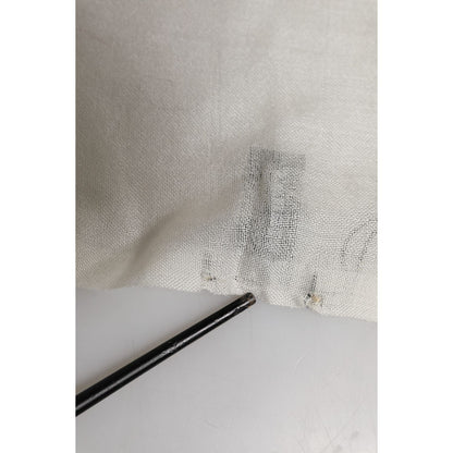 Dolce & Gabbana White Cashmere Neck Warmer Wrap Shawl Scarf