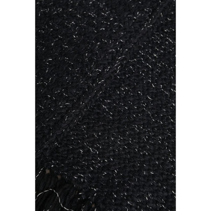 Dolce & Gabbana Black Cashmere Neck Warmer Wrap Shawl Scarf