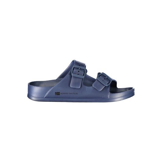 Norway 1963 Blue Plastic Men Sandal with adjustable buckles and logo, summer footwear