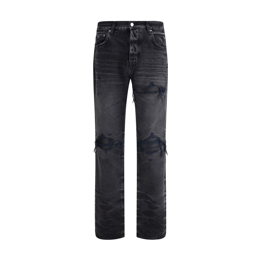 Amiri Black Cotton Straight-Leg Jeans