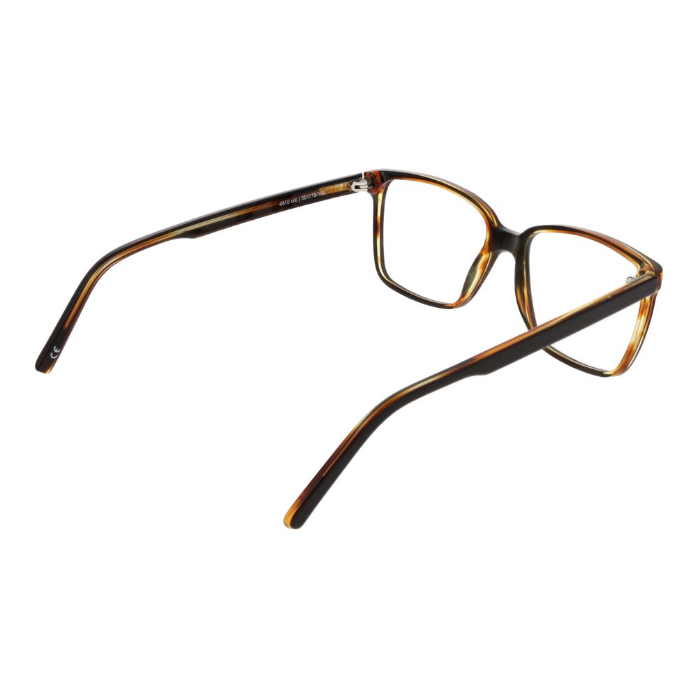 Andy Wolf Brown Unisex Glasses Frame with full-rim acetate design and demo lenses, rectangle shape, size 55-15-145.