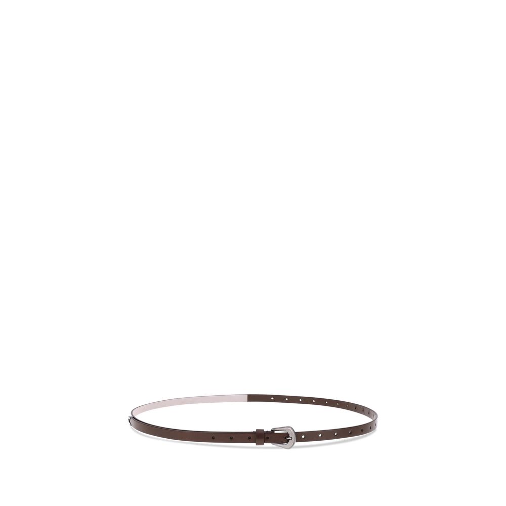 Brunello Cucinelli Brown Calf Leather Bos Taurus Regular Belt