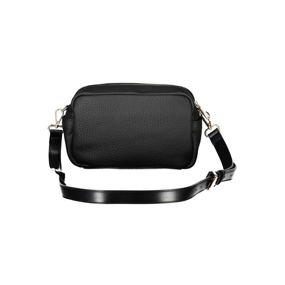Mario Valentino Black Polyethylene Handbag with adjustable strap and multiple pockets