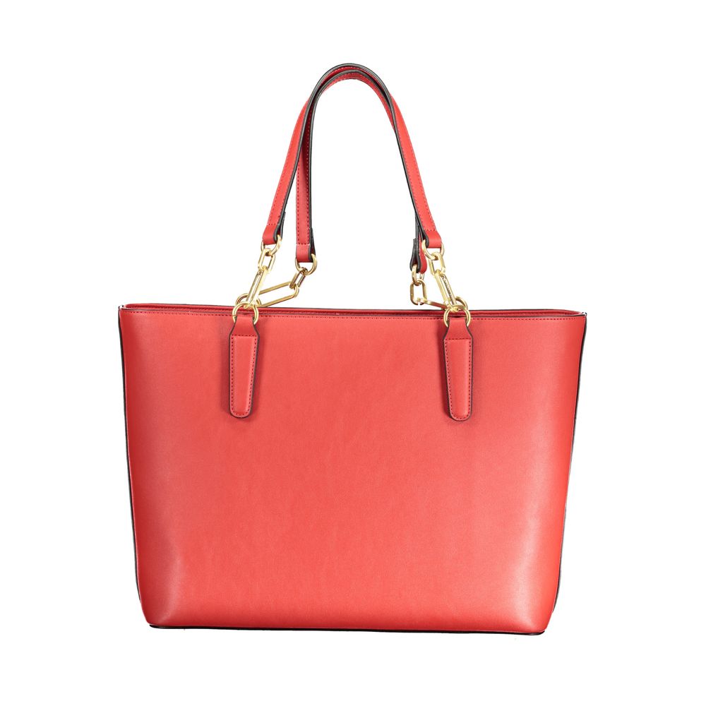 Mario Valentino Red Polyethylene Handbag with shoulder handles and adjustable strap