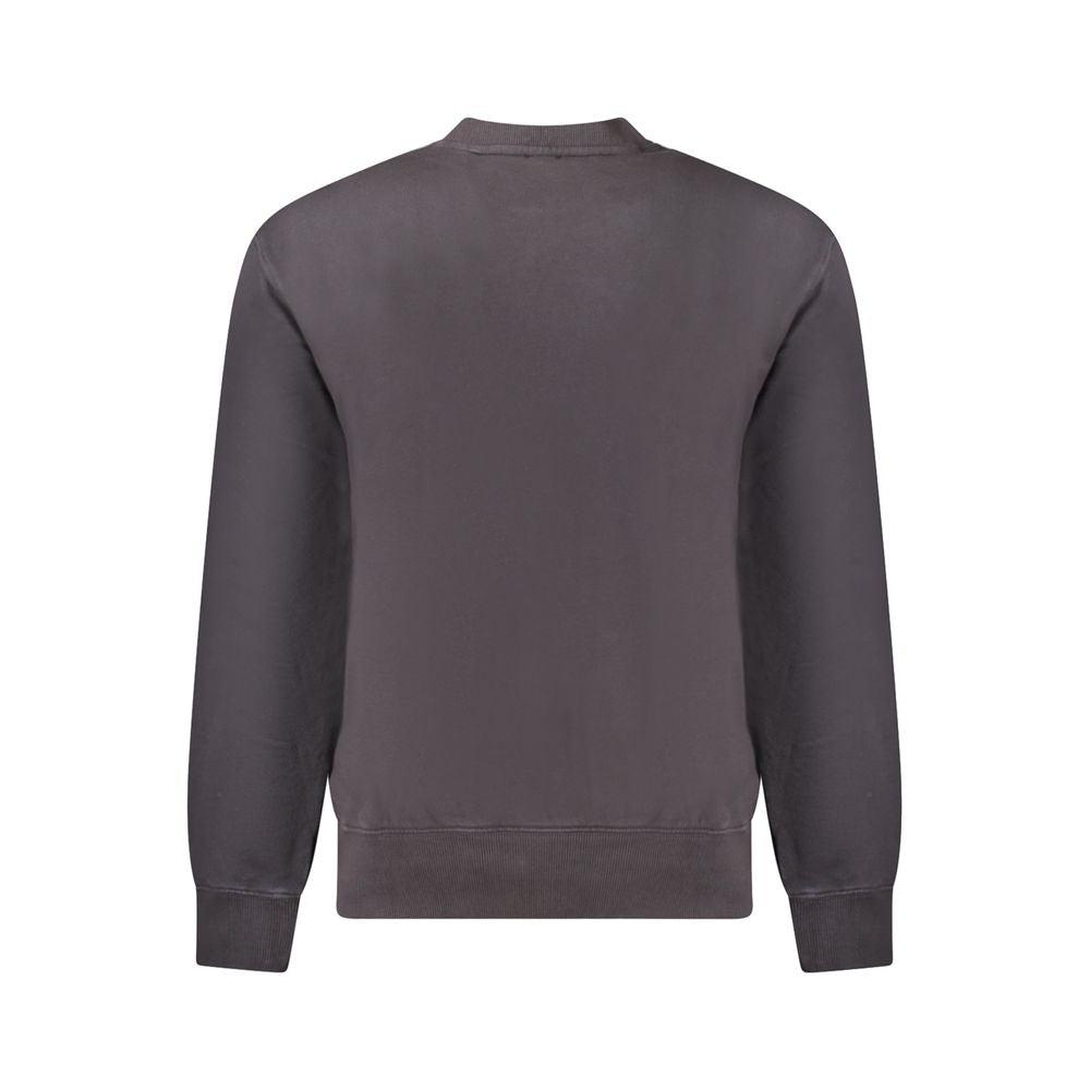 Hugo Boss Black Cotton Men Sweater with long sleeves and iconic logo, made from organic cotton for a sophisticated and luxurious look.