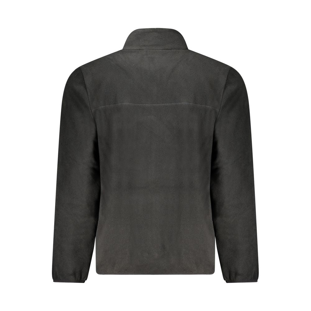 Fila Black Polyester Men Jacket - back view showcasing sleek design and premium polyester material for style and comfort