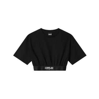 Comme Des Fuckdown Black Cotton Women T-Shirt