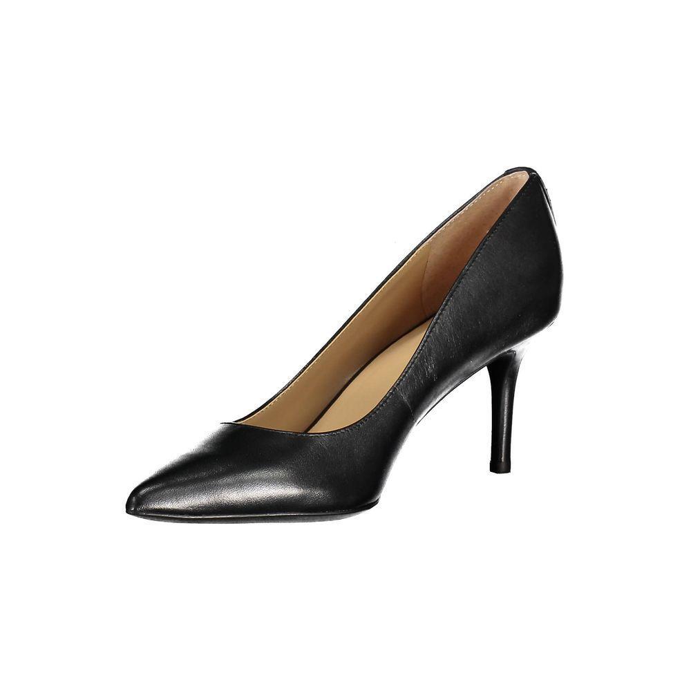 Ralph Lauren Black Leather Flat Shoe RA-19484-EU38/US8