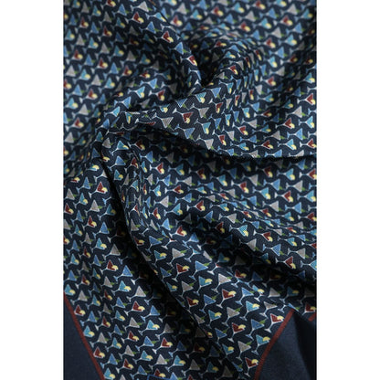 Dolce & Gabbana Blue Cocktail Silk Square Foulard Scarf