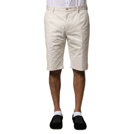 Dolce & Gabbana Beige Cotton Stretch Mid Waist Bermuda Shorts PAN76524-50