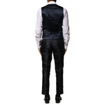 Dolce & Gabbana Black Jacquard 3 Piece Single Breasted Suit KOS2351-46