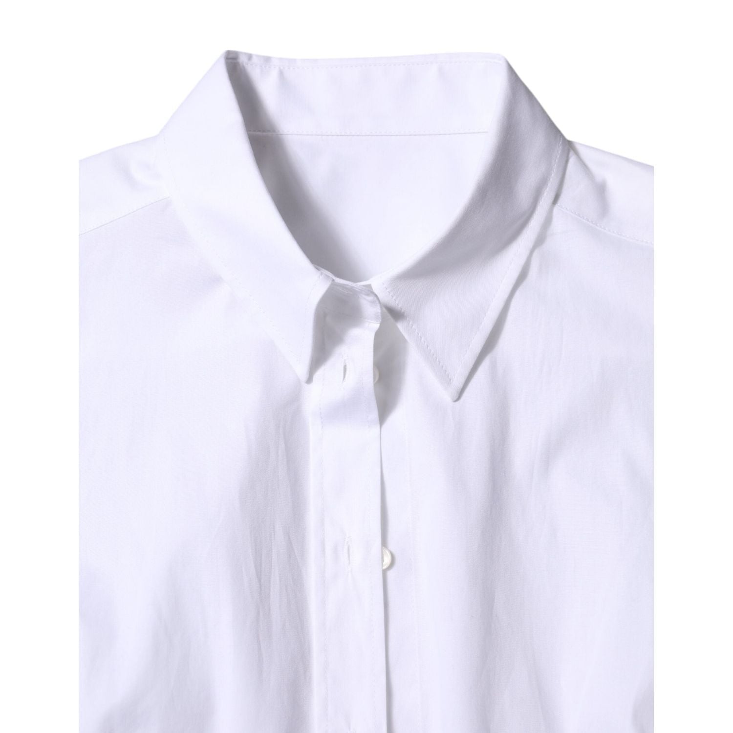Dolce & Gabbana White Cotton Collared Long Sleeves Shirt Top