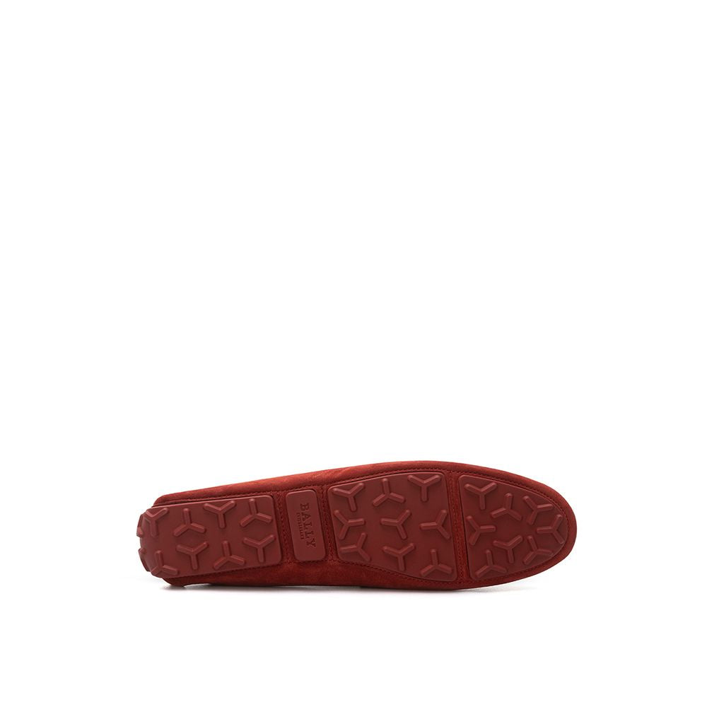 Bally Bordeaux Leather Moccassin BA-239666720011036-EU42/US9