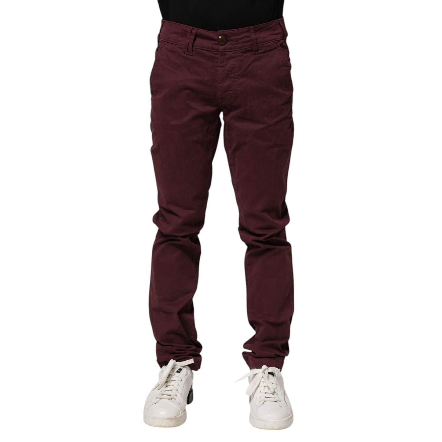 CYCLE Maroon Cotton Stretch Skinny Fit Men Denim Jeans