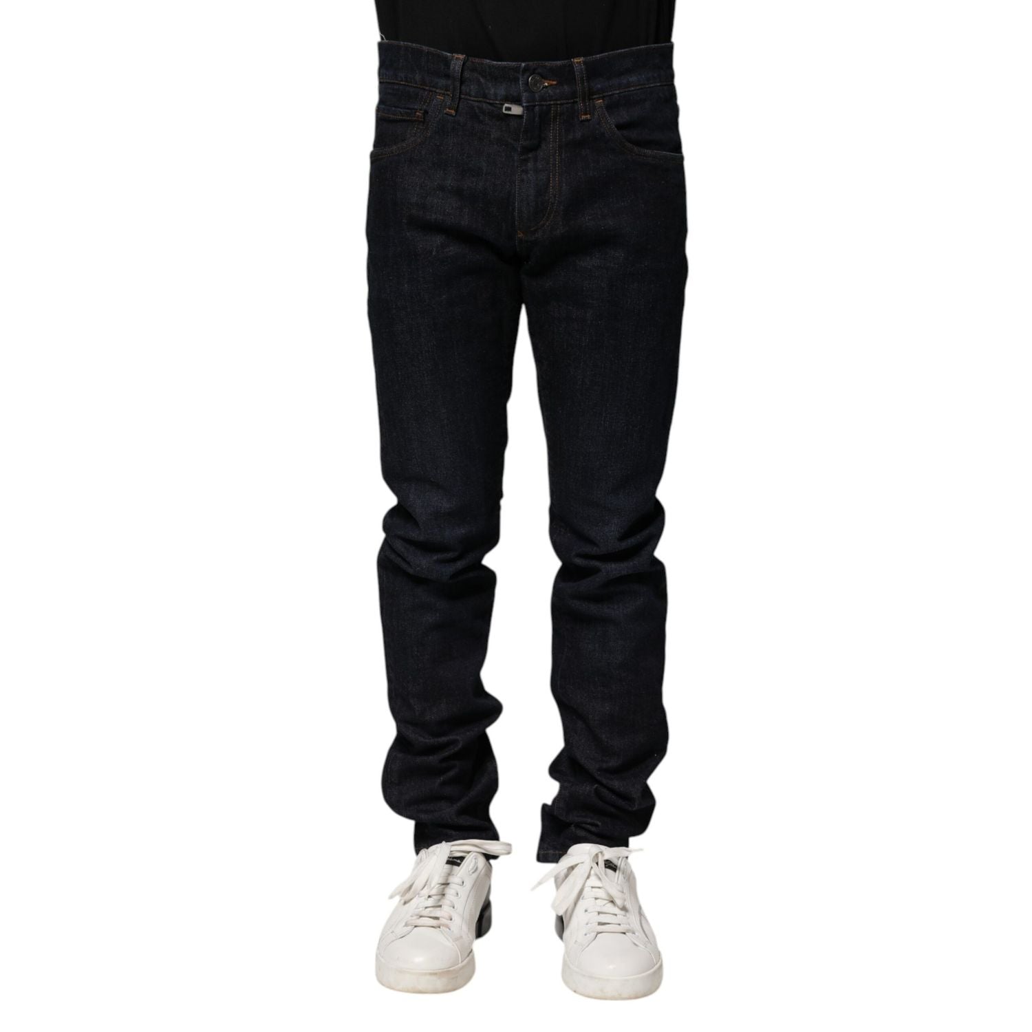 Dolce & Gabbana Black Cotton Skinny Denim Men Jeans