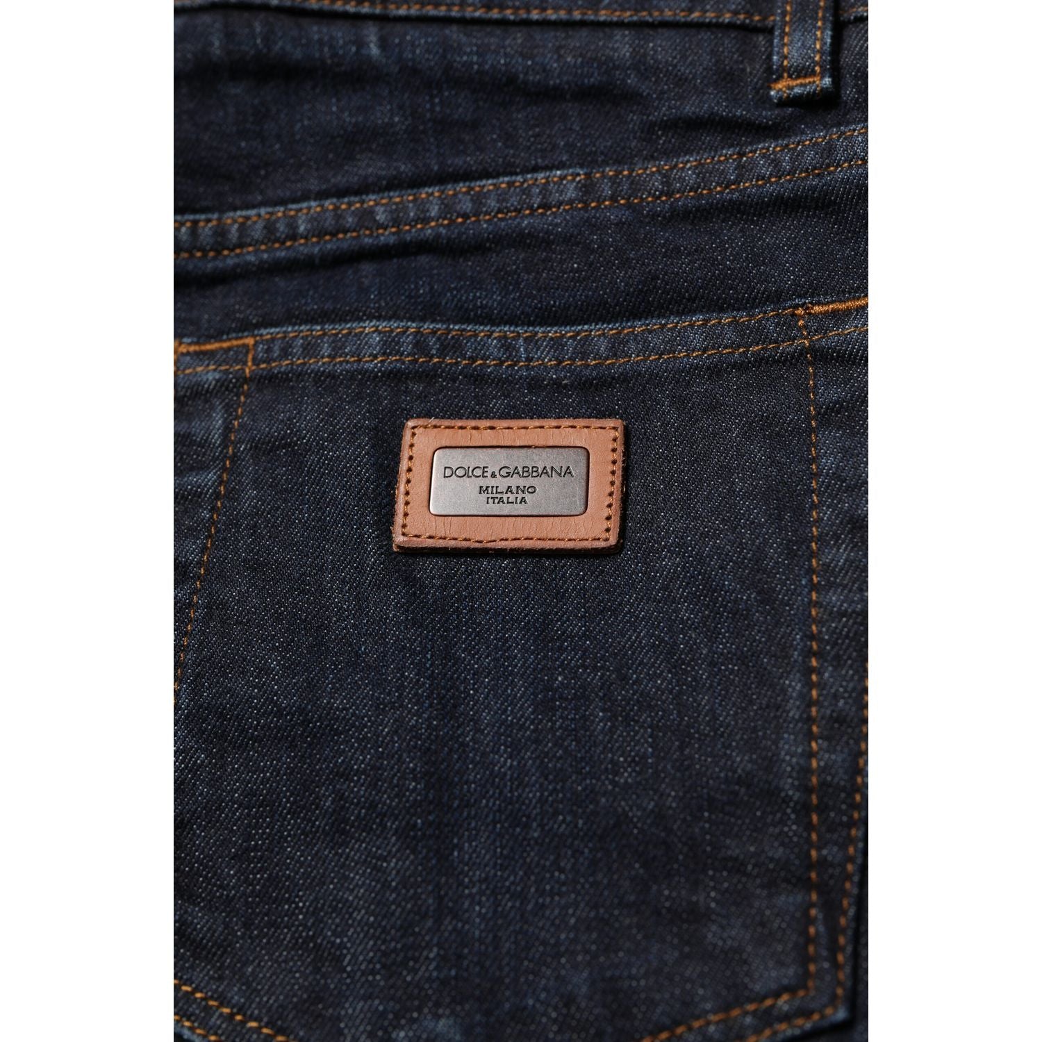 Dolce & Gabbana Black Cotton Skinny Denim Men Jeans