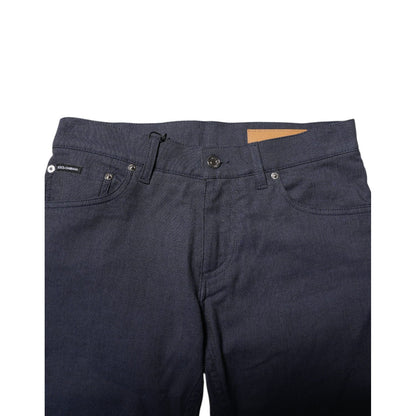 Dolce & Gabbana Dark Blue Cotton Skinny Denim Jeans