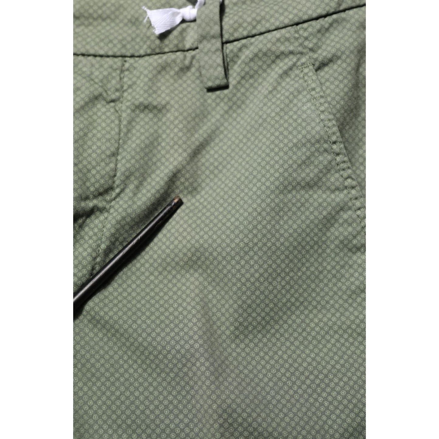 Dondup Green Mid Waist Skinny Fit Casual Pants