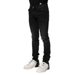 Dolce & Gabbana Black Cotton Skinny Men Denim Jeans