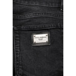 Dolce & Gabbana Black Cotton Skinny Men Denim Jeans