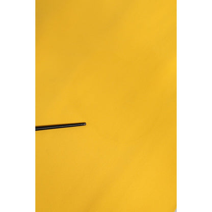 Dolce & Gabbana Yellow One Shoulder Slit Sheath Midi Dress