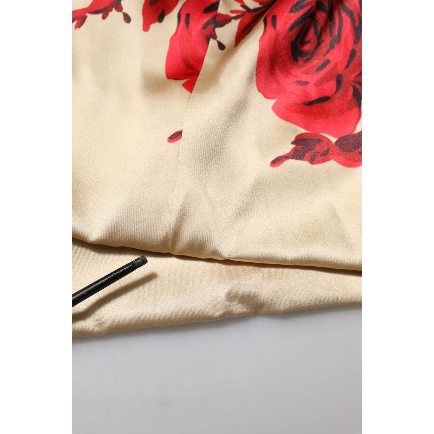 Dolce & Gabbana Beige Floral Spaghetti Strap Sheath Dress