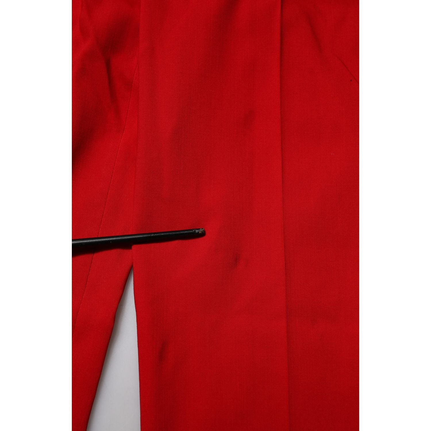 Dolce & Gabbana Red Wool Mid Waisted Tapered Pants