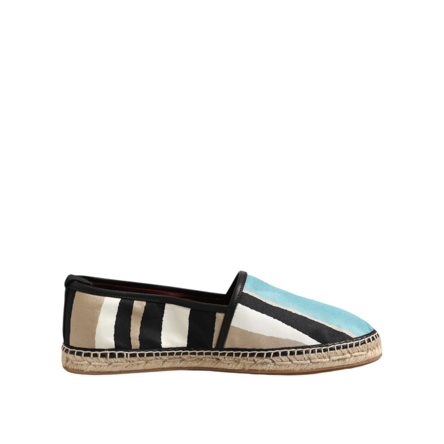 Dolce & Gabbana Multicolor Stripes Canvas Flat Espadrille Shoes