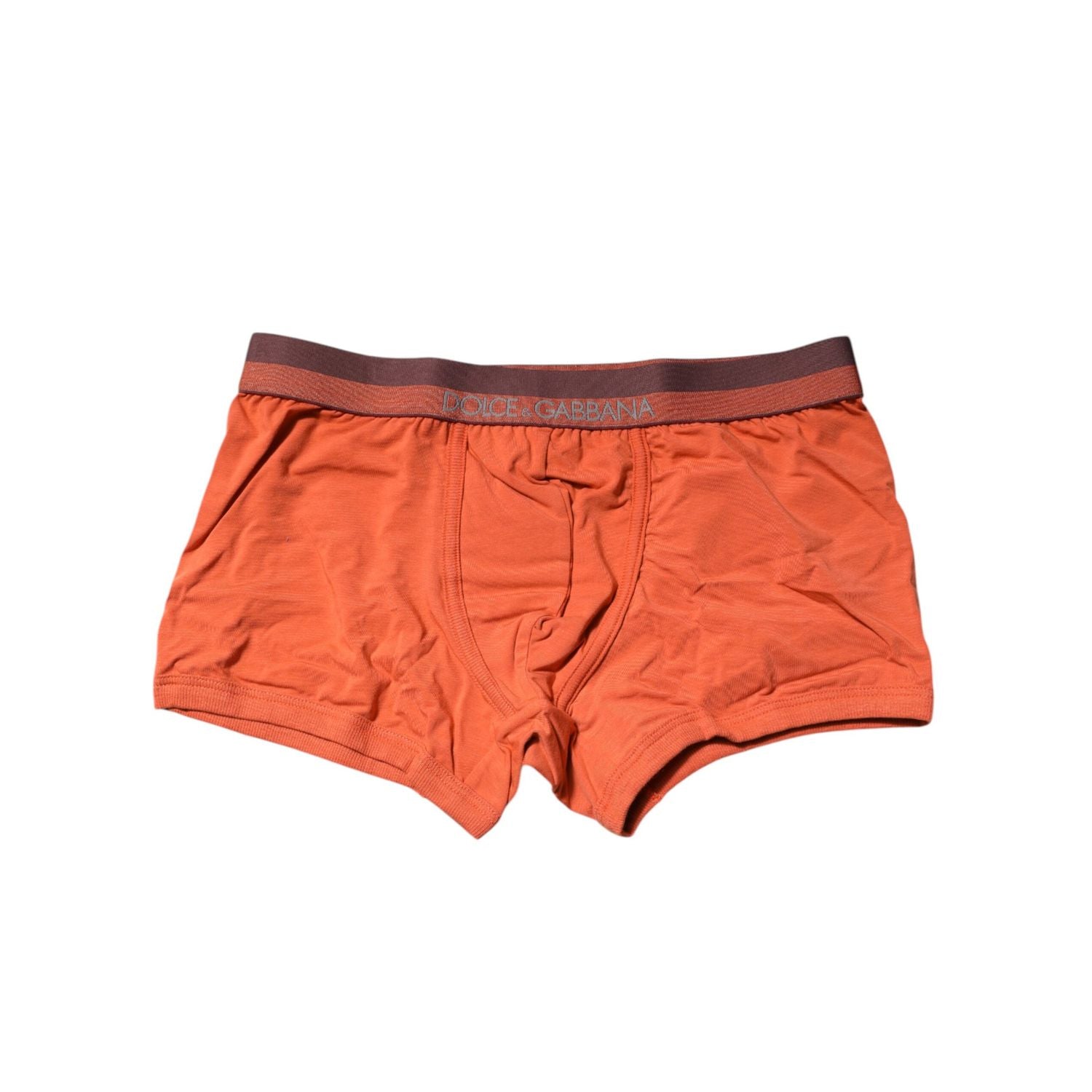 Dolce & Gabbana Orange Cotton Regular Boxer Brief Underwear