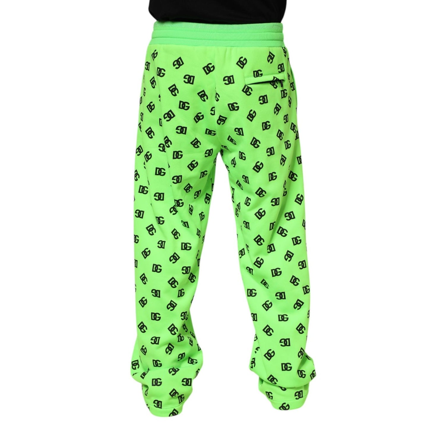 Dolce & Gabbana Green Logo Print Jogger Men Sweatpants Pants