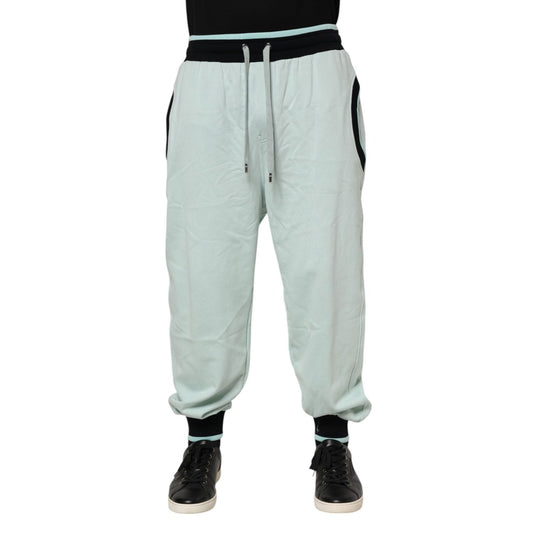 Dolce & Gabbana Light Green Cotton Men Jogger Sweatpants Pants PAN76242-48