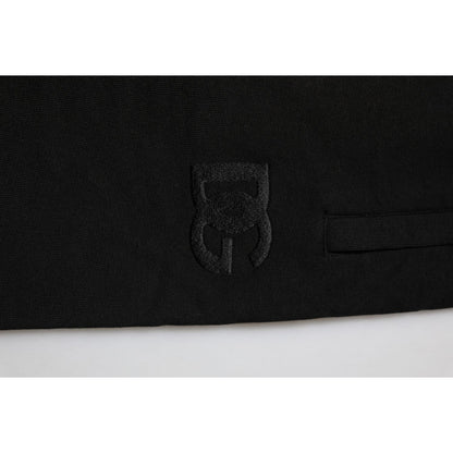 Dolce & Gabbana Black Cotton Logo Tape Men Jogger Pants