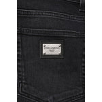 Dolce & Gabbana Black Washed Cotton Skinny Denim Jeans