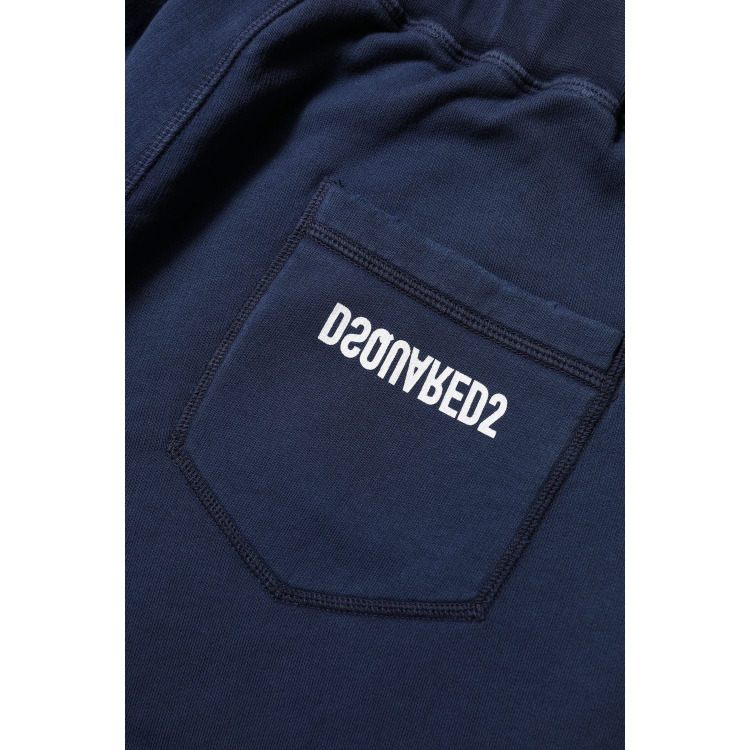 Dsquared² Blue Cotton Mid Waisted Jogger Pants