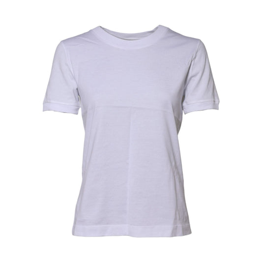 Dolce & Gabbana White Cotton Round Neck Short Sleeves T-shirt TSH906752-40
