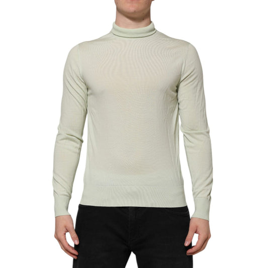 Dolce & Gabbana Mint Green Wool Turtleneck Pullover Sweater TSH90567-48
