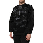 Dolce & Gabbana Black Camouflage Pullover Sweatshirt Sweater TSH906974-44