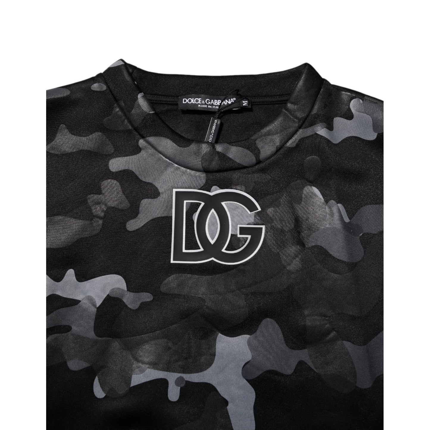 Dolce & Gabbana Black Camouflage Pullover Sweatshirt Sweater TSH906975-44