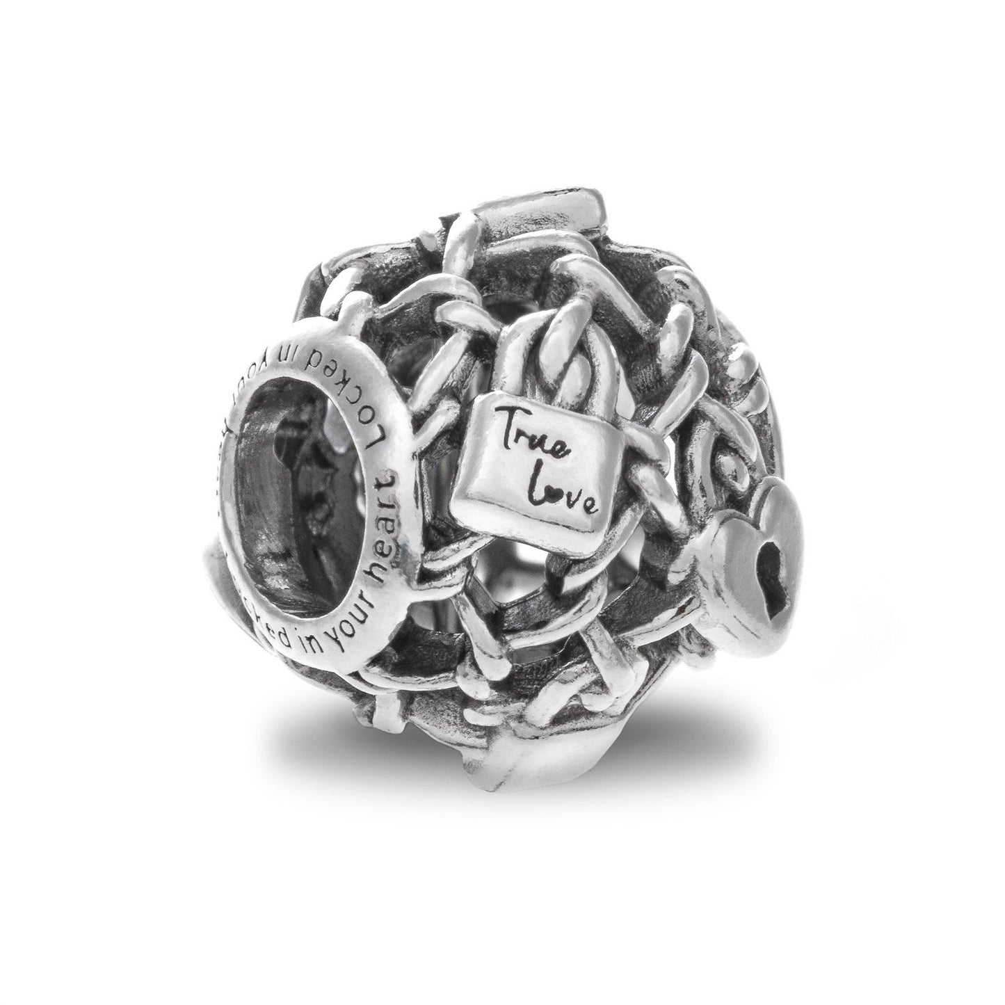 PANDORA Mod. OPENWORK CHAIN LINK PADLOCK CHARM