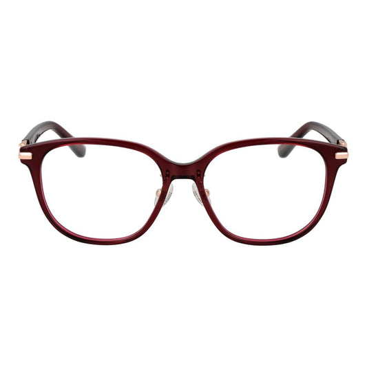 Guess Burgundy Women Glasses Frame, full-rim acetate, round style with demo lenses, Burgundy color, includes branded case.