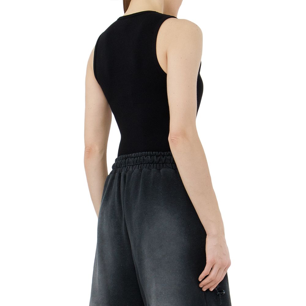 Comme Des Fuckdown Black Cotton Bodysuit