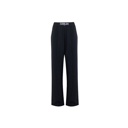 Comme Des Fuckdown Black Polyester Women Palazzo Trousers