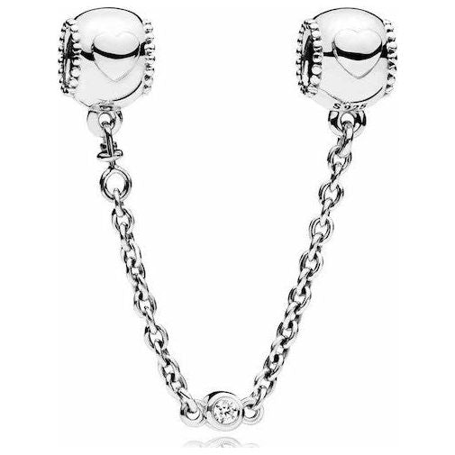 PANDORA JEWELRY Mod. EMBOSSED HEARTS SAFETY CHAIN