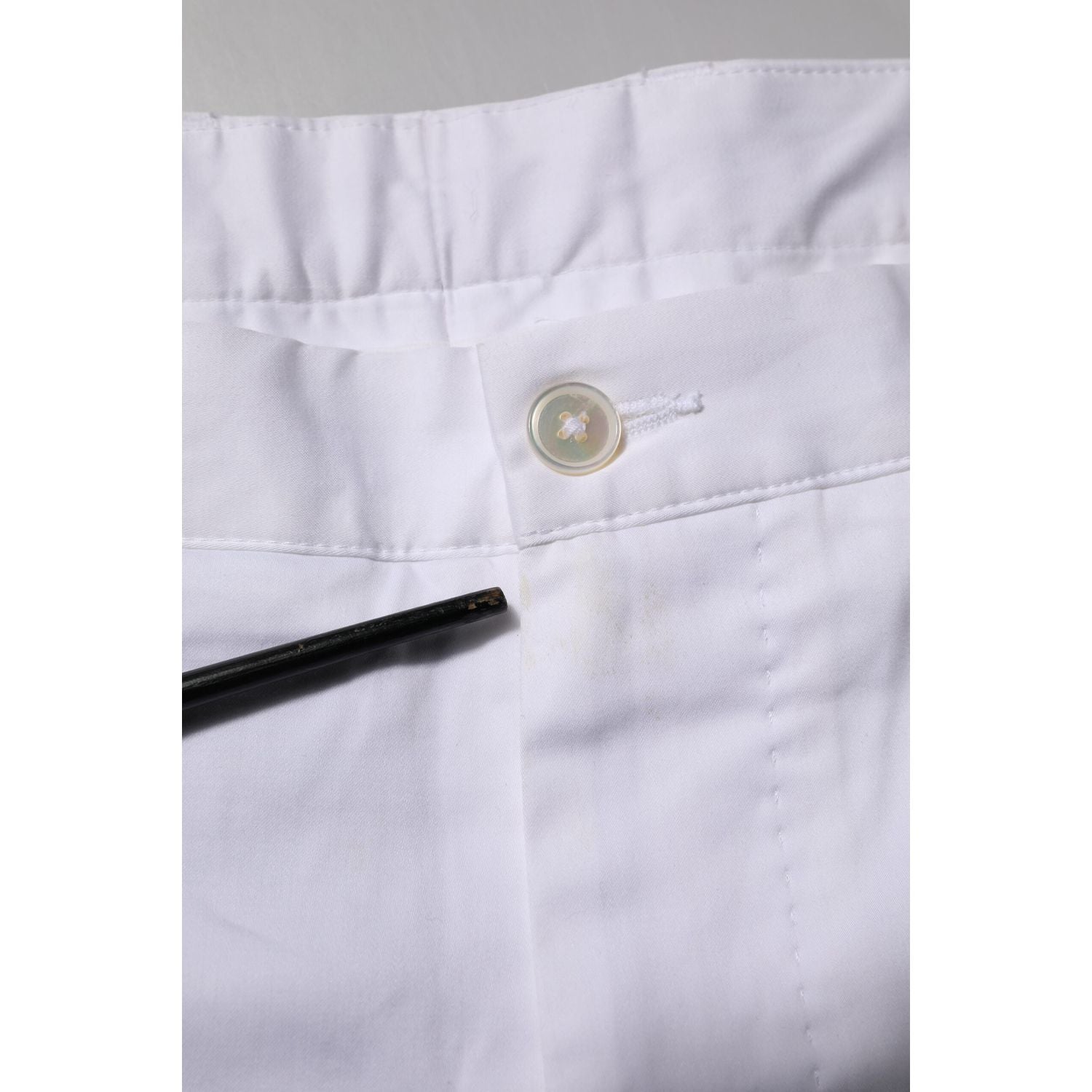 Dolce & Gabbana White Chinos Cotton Stretch Casual Shorts