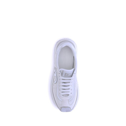 Dolce & Gabbana White Fabric Low Top Sneakers