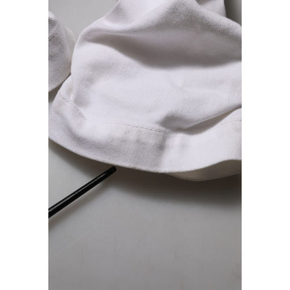 Dolce & Gabbana White Tattered Cotton High Waist Denim Jeans