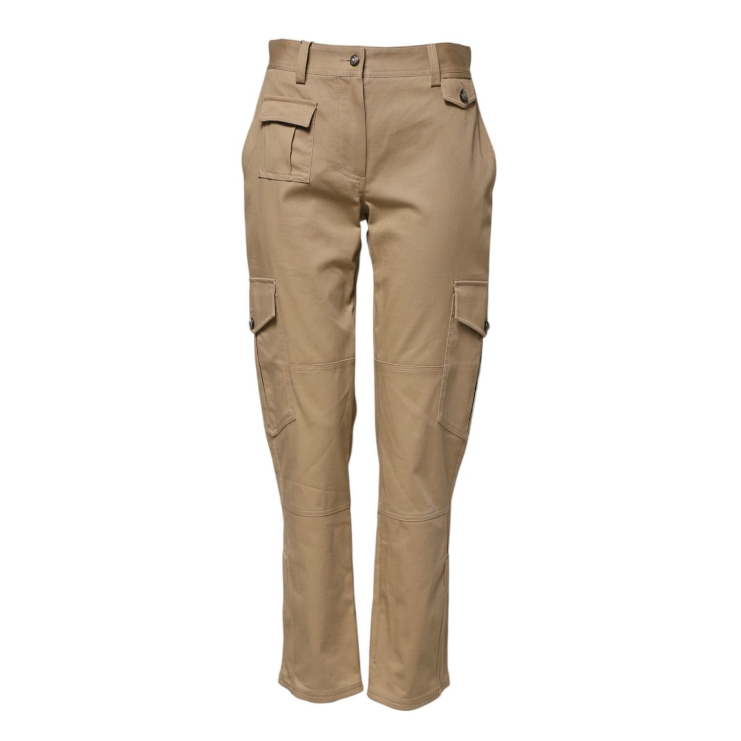 Dolce & Gabbana Beige Mid Waist Cargo Tapered Pants PAN75521-38